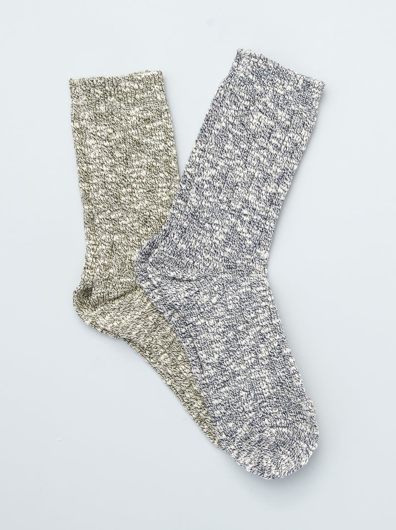 2 pares de calcetines BEIGE - Kiabi