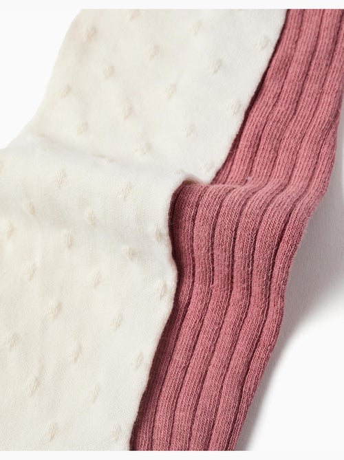 2 pares de leotardos acanalados/jacquard - Kiabi