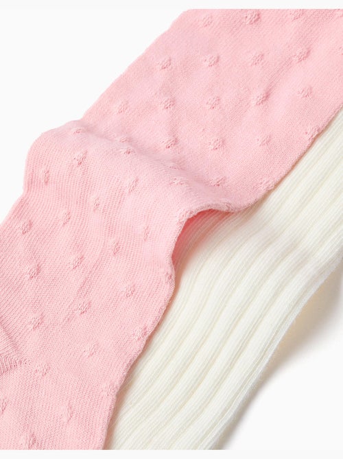 2 pares de leotardos acanalados/jacquard - Kiabi