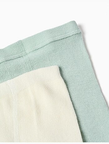 2 pares de leotardos acanalados/jacquard