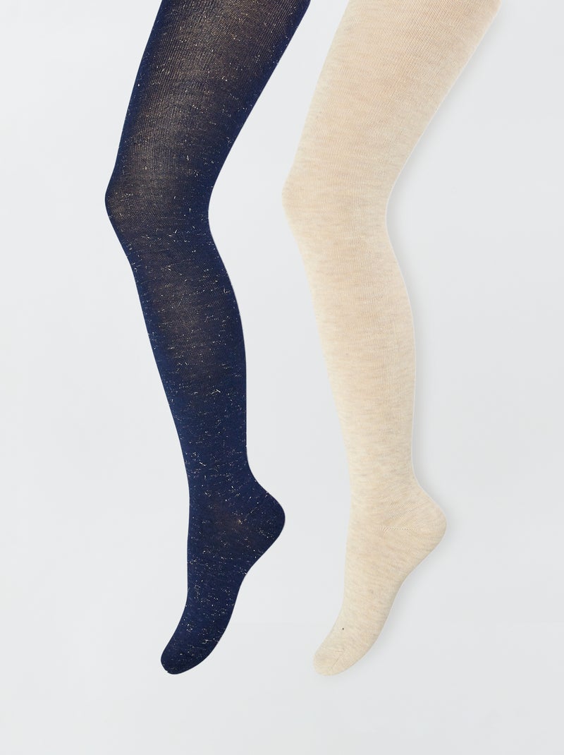 2 pares de leotardos BEIGE - Kiabi