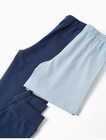 2 pijamas cortos/largos de algodón con estampados