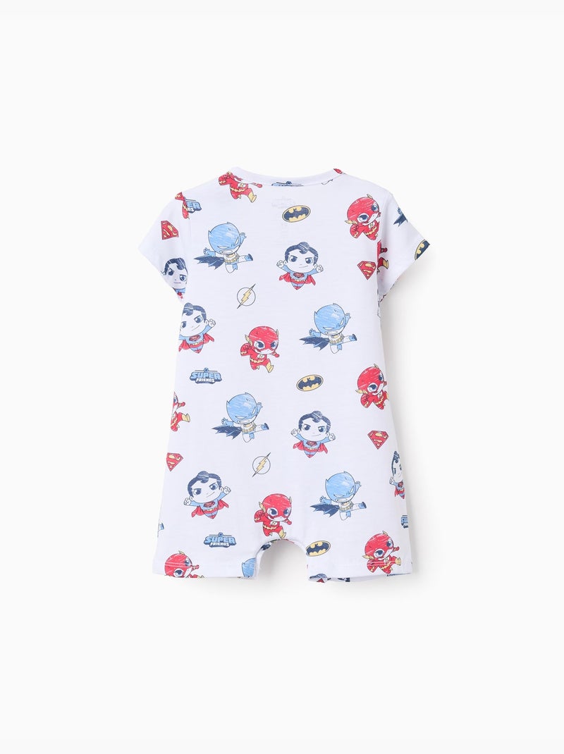 2 pijamas peleles de algodón con Super Friends Blanco/Rojo - Kiabi