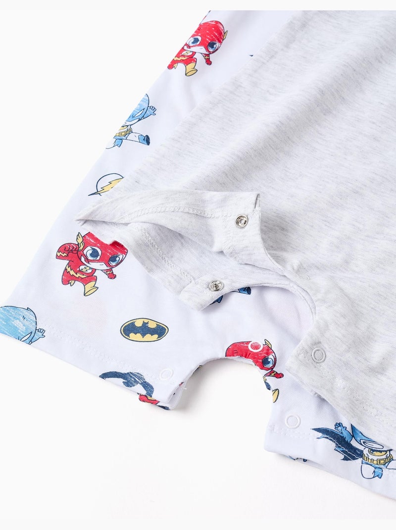 2 pijamas peleles de algodón con Super Friends Blanco/Rojo - Kiabi