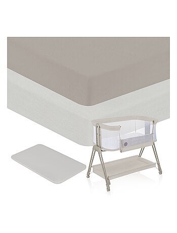 2 sábanas ajustables de bambú para cuna de bebé - LIONELO - Colecho y cuna - 80 x 40 cm - Universal