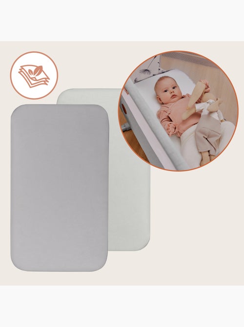 2 sábanas ajustables de bambú para cuna de bebé - LIONELO - Colecho y cuna - 80 x 40 cm - Universal - Kiabi 2 sábanas ajustables de bambú para cuna de bebé - LIONELO - Colecho y cuna - 80 x 40 cm - Universal - Kiabi