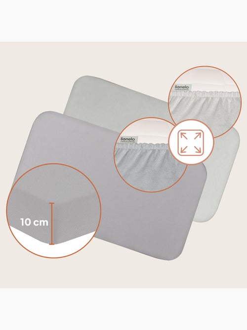 2 sábanas ajustables de bambú para cuna de bebé - LIONELO - Colecho y cuna - 80 x 40 cm - Universal - Kiabi 2 sábanas ajustables de bambú para cuna de bebé - LIONELO - Colecho y cuna - 80 x 40 cm - Universal - Kiabi