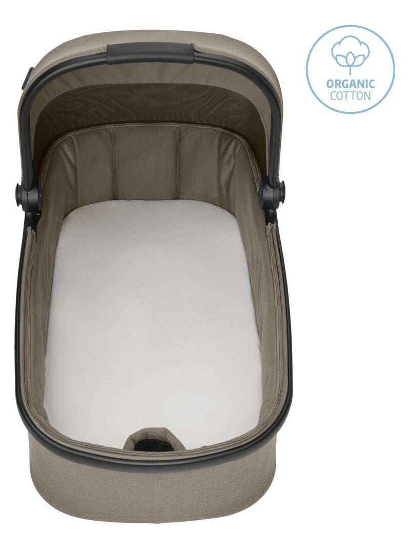 2 sábanas de algodón orgánico para capazo de bebé Maxi-Cosi Blanco - Kiabi