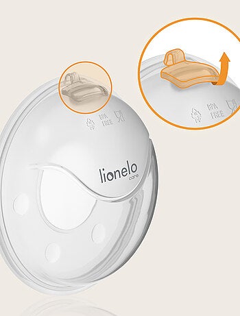 2 x Estuches Recolectores de Leche LIONELO Milky Plus - 2 x 40 ml - Discretos - Manos libres - Estuc