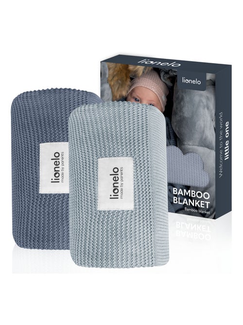 2 x Manta de Bambú - LIONELO - 75 x 100 cm - Manta para Cochecito - Hipoalergénica - Kiabi