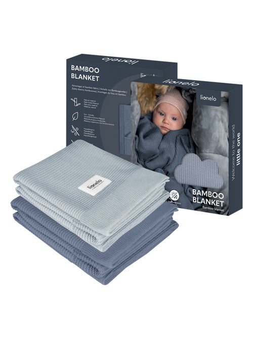 2 x Manta de Bambú - LIONELO - 75 x 100 cm - Manta para Cochecito - Hipoalergénica - Kiabi