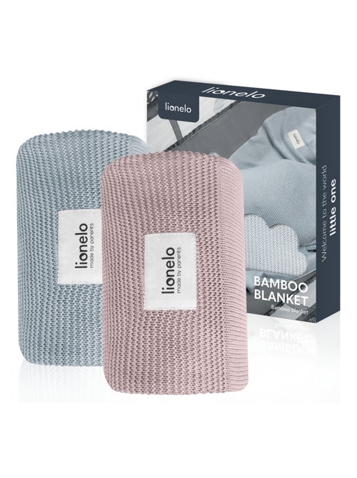 2 x Manta de Bambú - LIONELO - 75 x 100 cm - Manta para Cochecito - Hipoalergénica - Kiabi