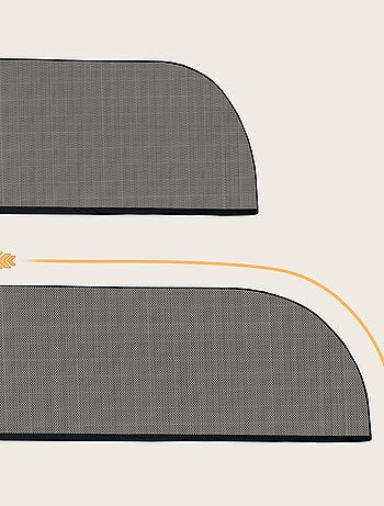 2 x Parasoles para coche LIONELO 65x100 cm - Cubre el 100% de la ventana - Universal - Protección UV