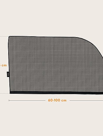 2 x Parasoles para coche LIONELO 65x100 cm - Cubre el 100% de la ventana - Universal - Protección UV