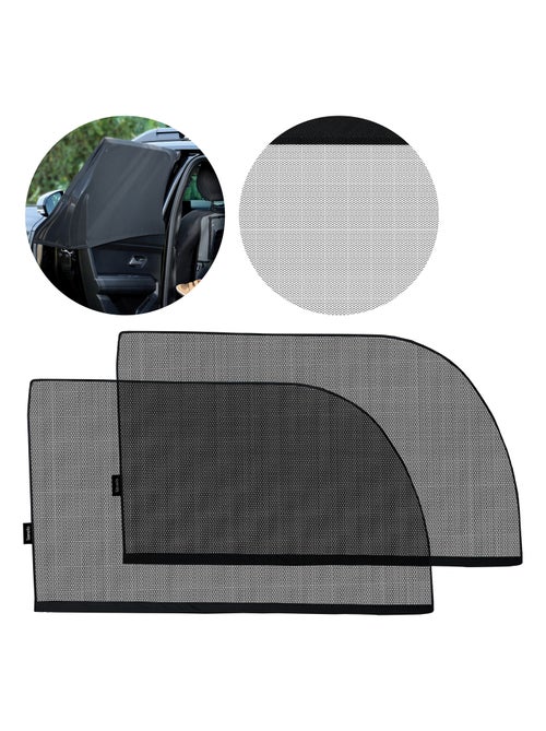 2 x Parasoles para coche LIONELO 65x100 cm - Cubre el 100% de la ventana - Universal - Protección UV - Kiabi
