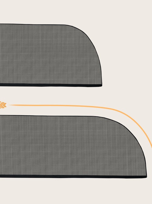 2 x Parasoles para coche LIONELO 65x100 cm - Cubre el 100% de la ventana - Universal - Protección UV - Kiabi