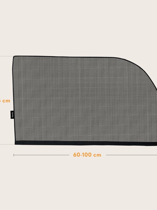 2 x Parasoles para coche LIONELO 65x100 cm - Cubre el 100% de la ventana - Universal - Protección UV - Kiabi