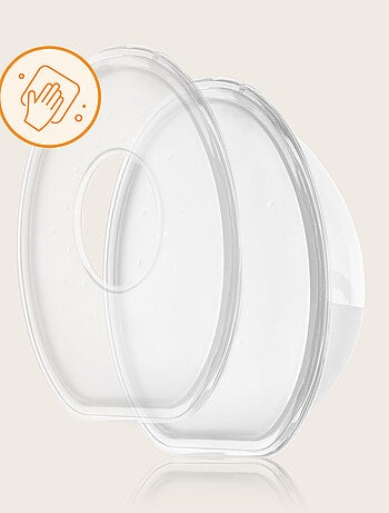 2 x Recogedores de leche LIONELO Milky Simple - 2 x 60 ml - Discretos - Manos libres - Sin BPA