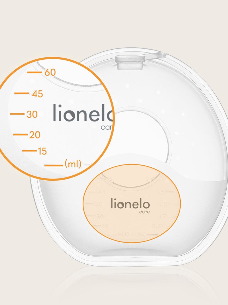 2 x Recogedores de leche LIONELO Milky Simple - 2 x 60 ml - Discretos - Manos libres - Sin BPA Blanco - Kiabi