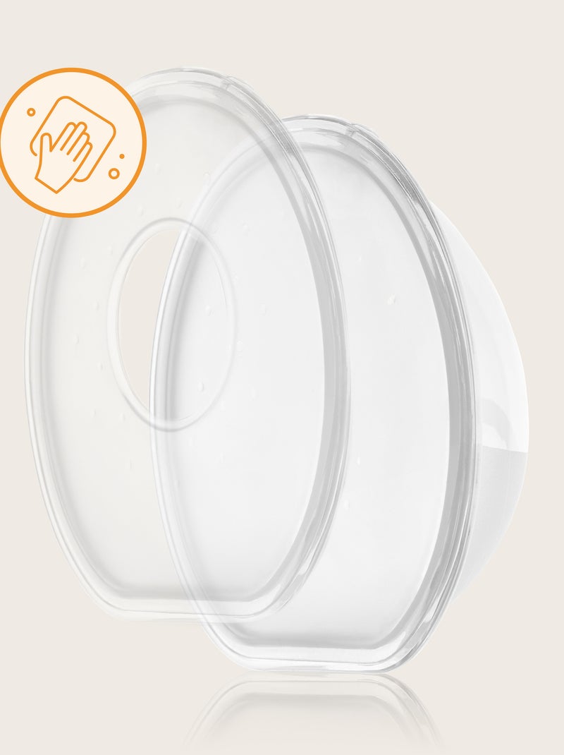 2 x Recogedores de leche LIONELO Milky Simple - 2 x 60 ml - Discretos - Manos libres - Sin BPA Blanco - Kiabi