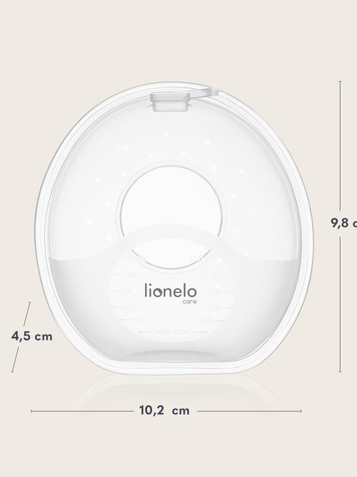 2 x Recogedores de leche LIONELO Milky Simple - 2 x 60 ml - Discretos - Manos libres - Sin BPA - Kiabi