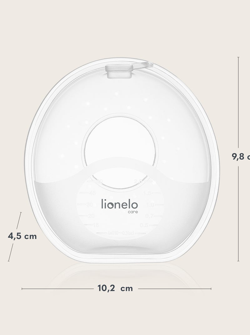 2 x Recogedores de leche LIONELO Milky Simple - 2 x 60 ml - Discretos - Manos libres - Sin BPA Blanco - Kiabi