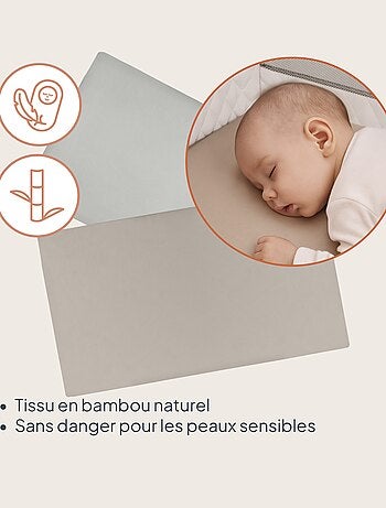 2 x Sábanas Ajustables de Bambú para Cuna - LIONELO - Cuna de Viaje - 120 x 60 cm - Universal