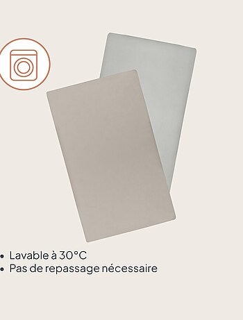 2 x Sábanas Ajustables de Bambú para Cuna - LIONELO - Cuna de Viaje - 120 x 60 cm - Universal