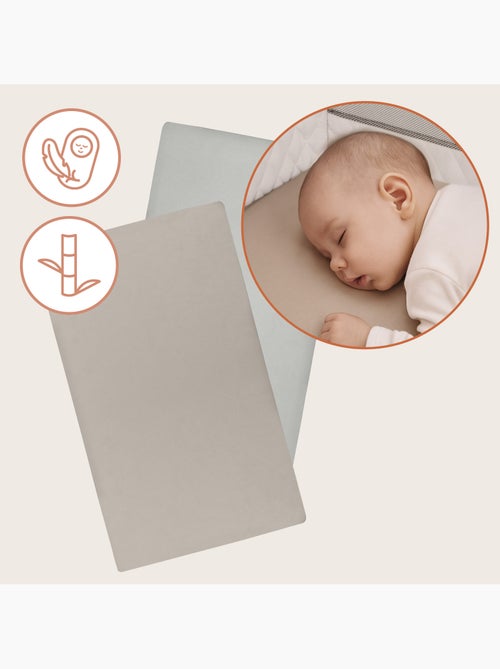 2 x Sábanas Ajustables de Bambú para Cuna - LIONELO - Cuna de Viaje - 120 x 60 cm - Universal - Kiabi 2 x Sábanas Ajustables de Bambú para Cuna - LIONELO - Cuna de Viaje - 120 x 60 cm - Universal - Kiabi