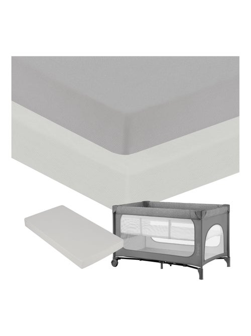 2 x Sábanas Ajustables de Bambú para Cuna - LIONELO - Cuna de Viaje - 120 x 60 cm - Universal - Kiabi 2 x Sábanas Ajustables de Bambú para Cuna - LIONELO - Cuna de Viaje - 120 x 60 cm - Universal - Kiabi