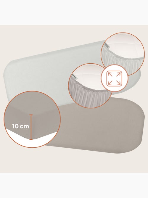 2 x Sábanas ajustables de bambú para cuna - LIONELO - Universal - 70 x 30 cm - Kiabi