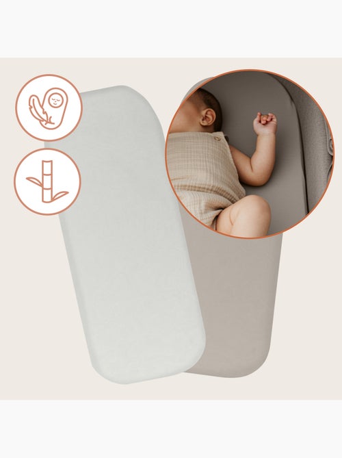 2 x Sábanas ajustables de bambú para cuna - LIONELO - Universal - 70 x 30 cm - Kiabi