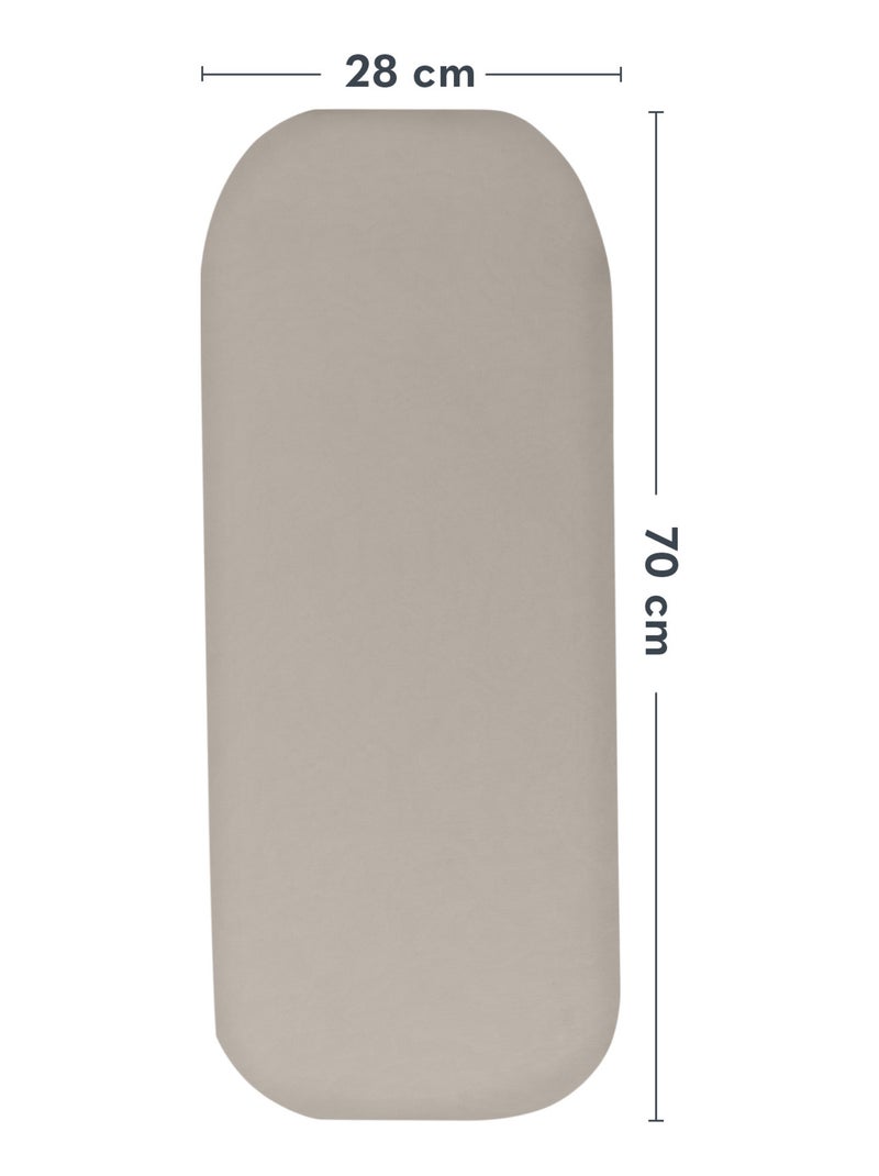 2 x Sábanas ajustables de bambú para cuna - LIONELO - Universal - 70 x 30 cm Beige/Blanco - Kiabi