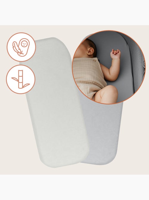 2 x Sábanas ajustables de bambú para cuna - LIONELO - Universal - 70 x 30 cm - Kiabi