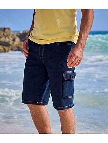 2x bermudas cargo de vaquero stretch ligero