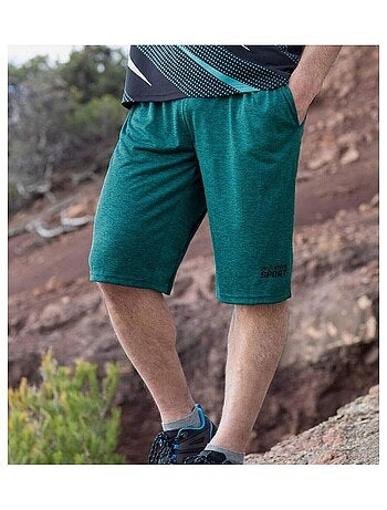 2x bermudas sport de punto jersey de poliéster jaspeado - atlas for men