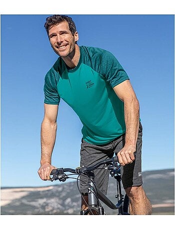 2x bermudas sport de punto jersey de poliéster jaspeado