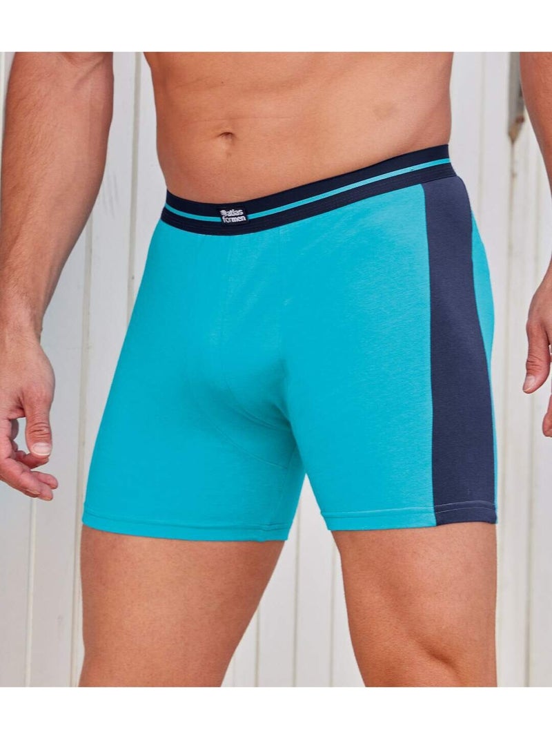 2x bóxers sport de algodón stretch Azul Azul - Kiabi