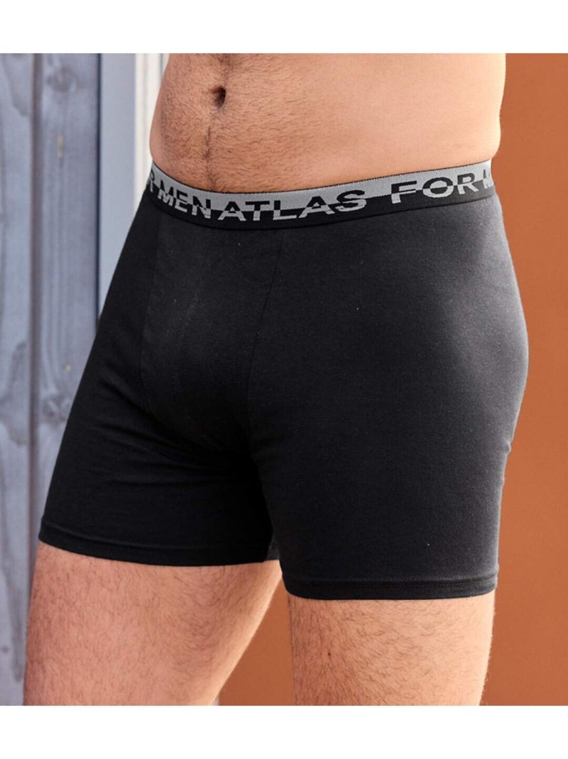 2x bóxers stretch lisos de algodón Blanco Negro - Kiabi