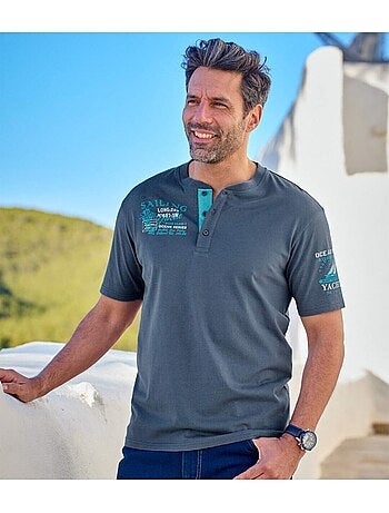 2x camisetas de algodón con cuello tunecino sailing