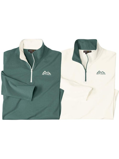 2x camisetas de cuello alto con cremallera de jersey rx-trem - Kiabi