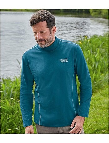 2x camisetas de cuello alto sport de algodón