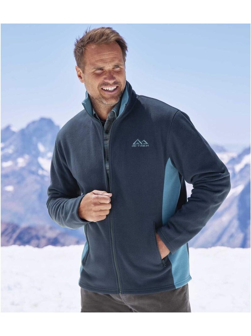 2x chaquetas polares bicolor rx-trem de tejido polar con cuello alto y cremallera Azul Azul - Kiabi