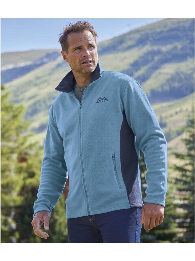2x chaquetas polares bicolor rx-trem de tejido polar con cuello alto y cremallera Azul Azul - Kiabi