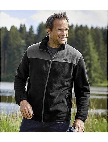 2x chaquetas polares de micropolar con cuello alto y cremallera