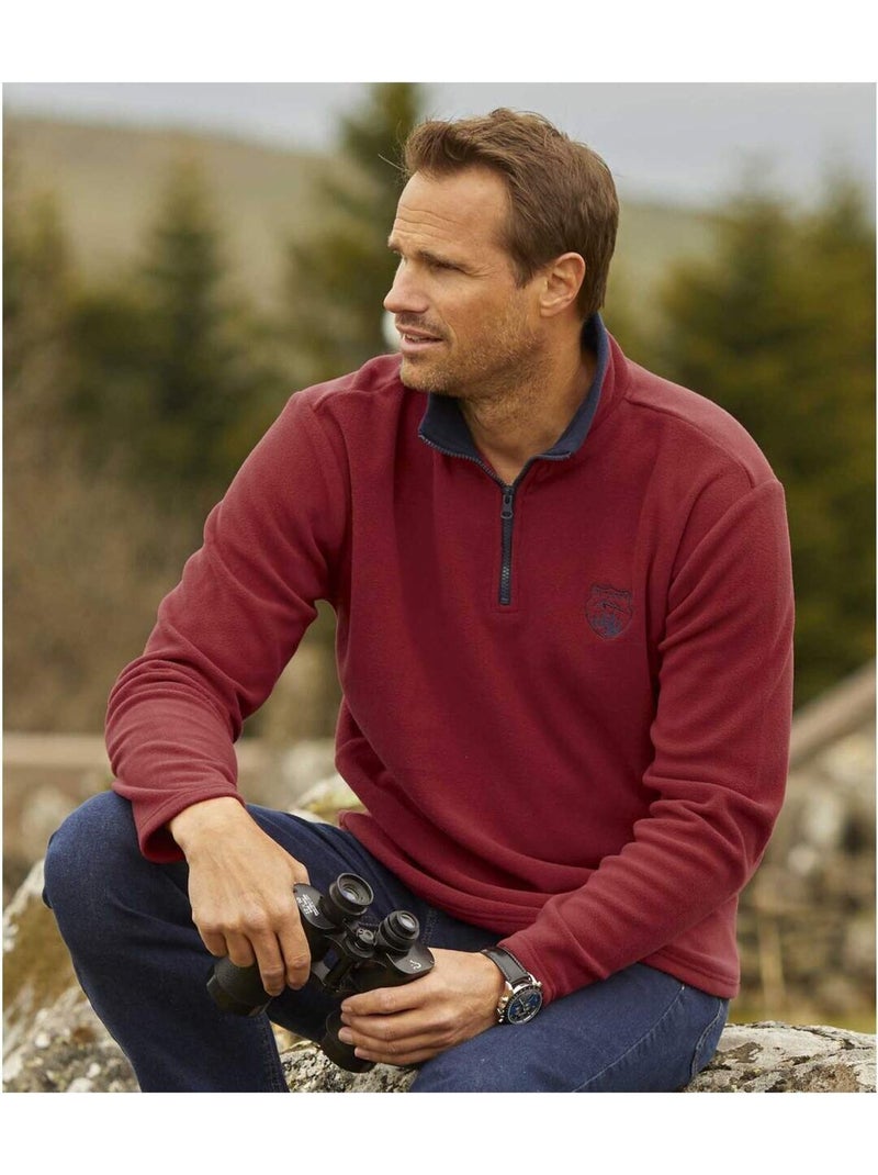 2x jerséis de micropolar con cuello alto con cremallera mountain passion Azul Rojo - Kiabi