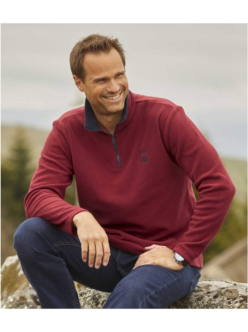 2x jerséis de micropolar con cuello alto con cremallera mountain passion Azul Rojo - Kiabi