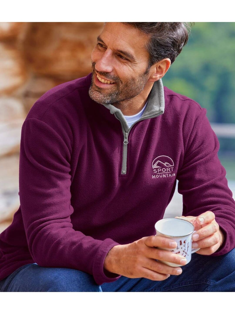 2x jerséis de micropolar con cuello alto y cremallera sport mountain Blanco Violeta - Kiabi