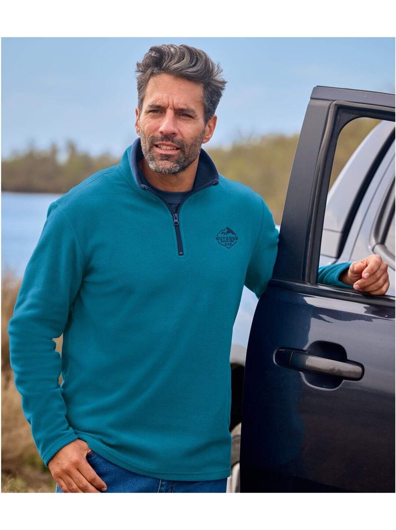 2x jerséis de micropolar outdoor con cuello alto con cremallera Azul beige - Kiabi