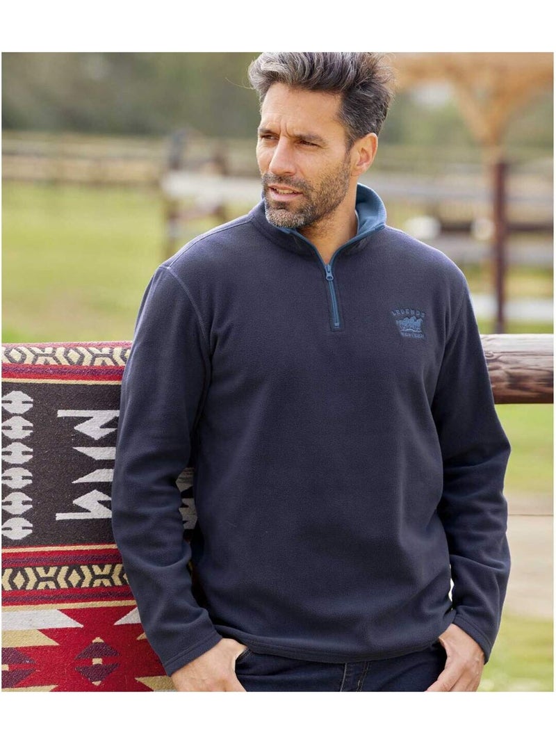 2x jerséis micropolar west légend con cuello alto con cremallera Azul Azul - Kiabi